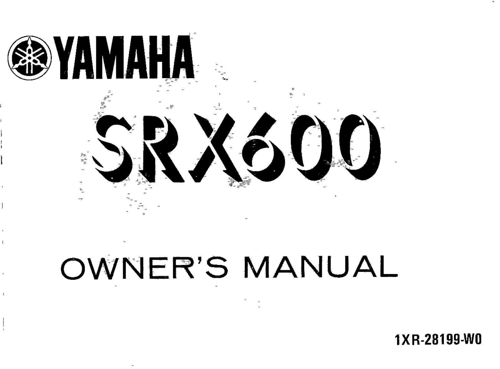 Yamaha SRX600 1986 Owner's manual