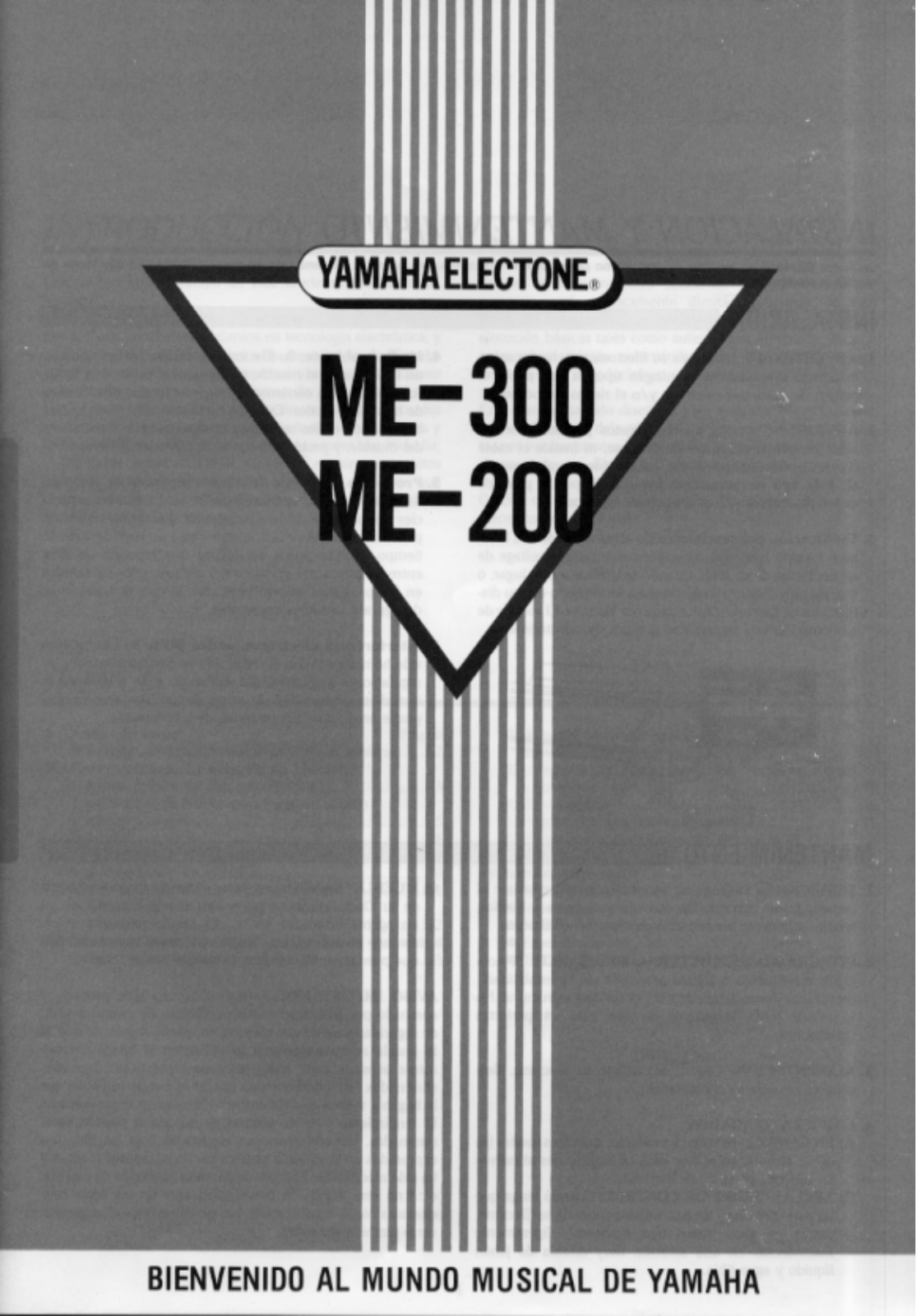 Yamaha ME300, ME200 User Manual