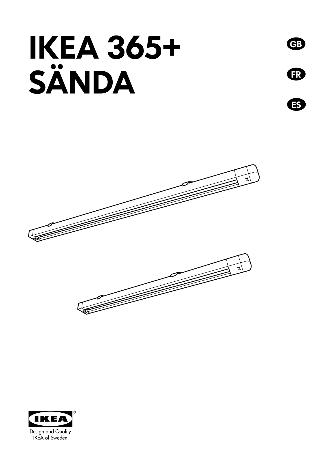 IKEA 365+ SÃNDA TRACK Assembly Instruction