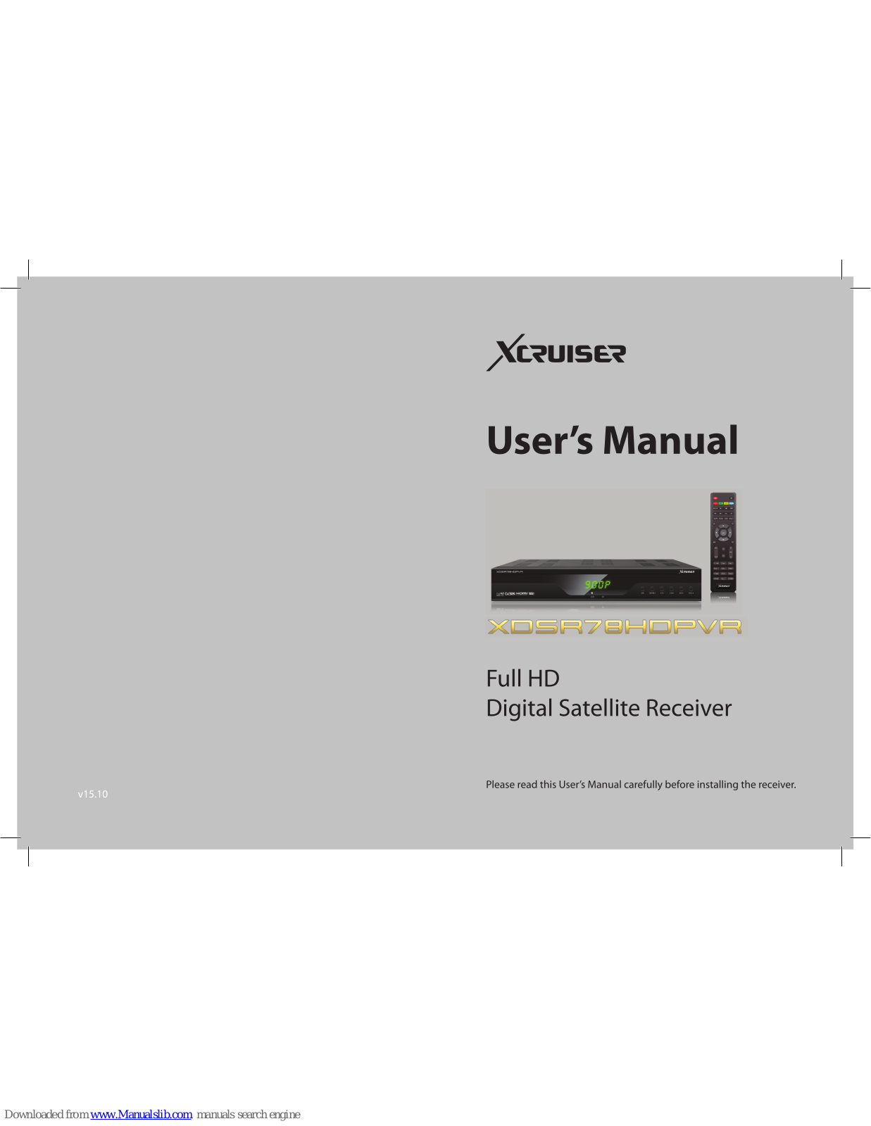 Xcruiser XDSR78HDPVR User Manual