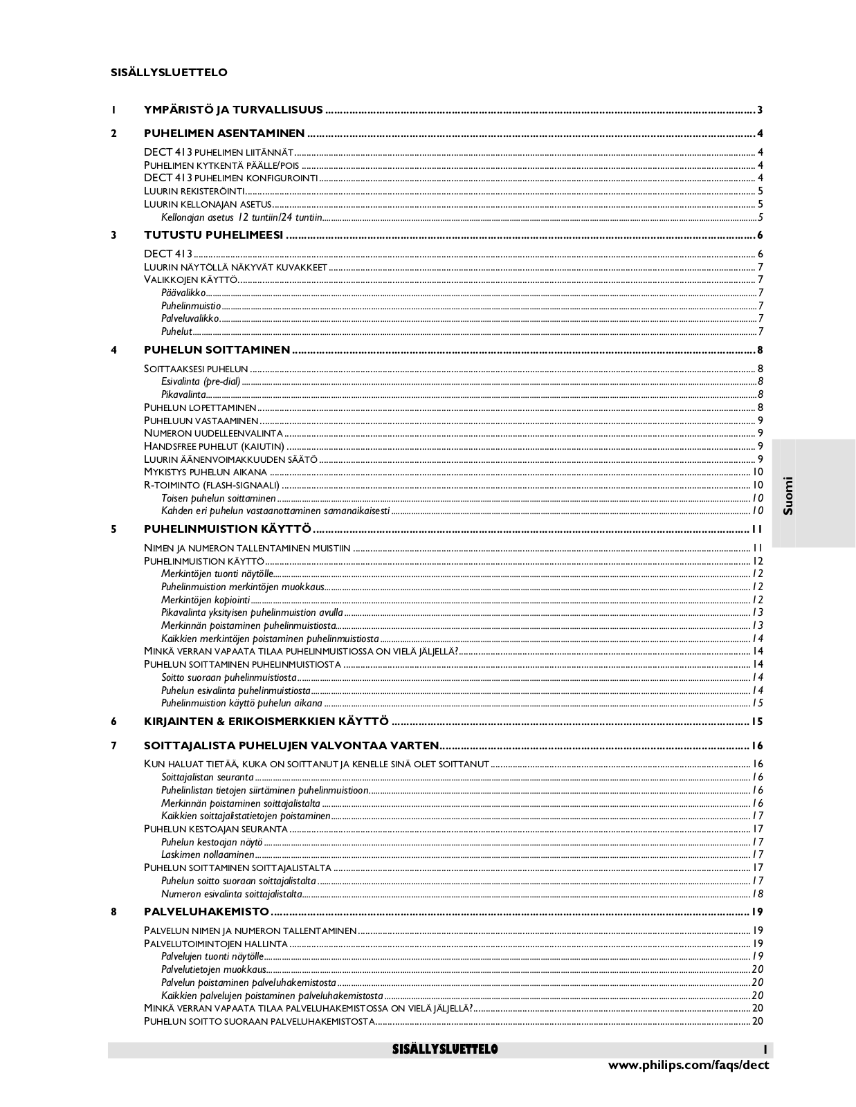 Philips DECT413 user Manual