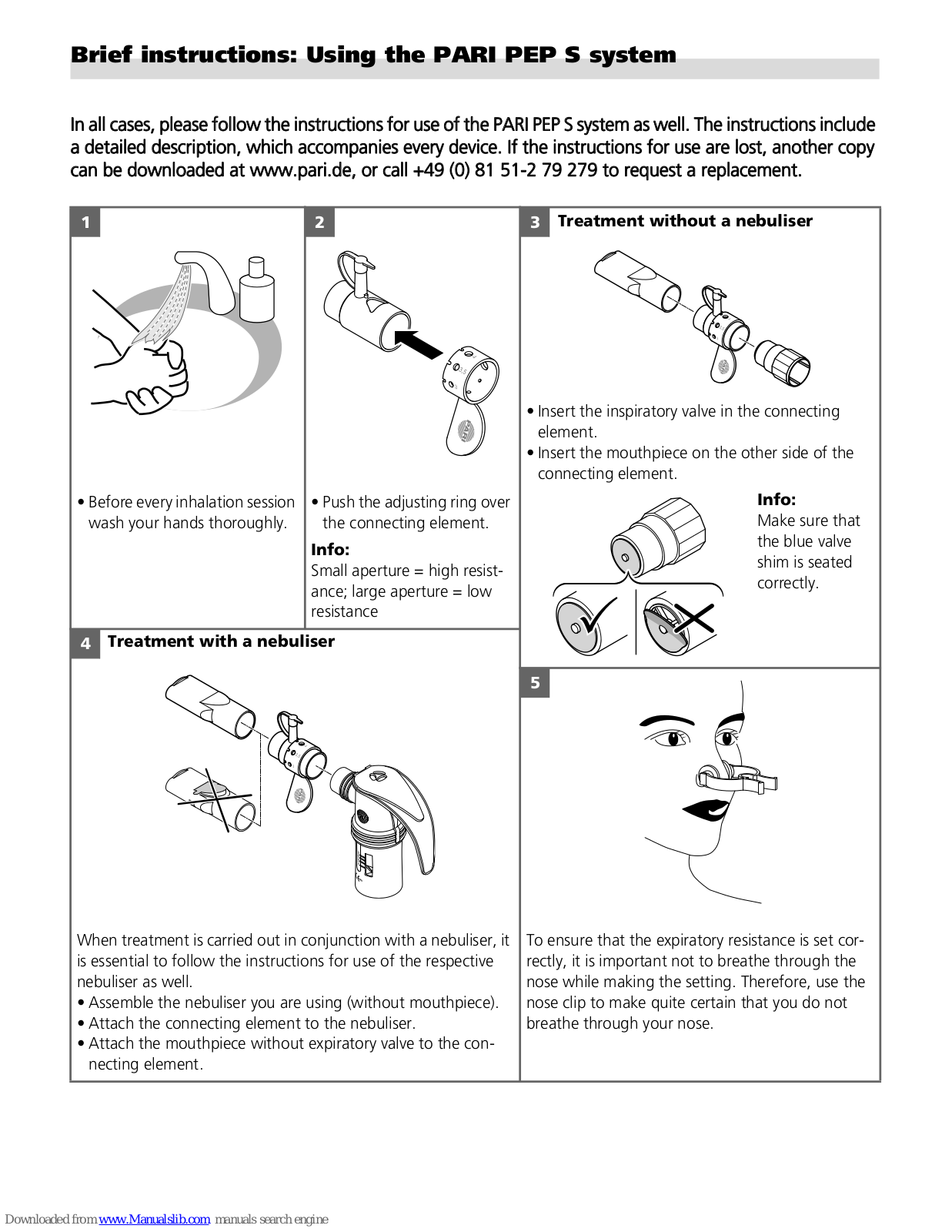 Pari PEP S Brief Instructions - ManualMachine.com