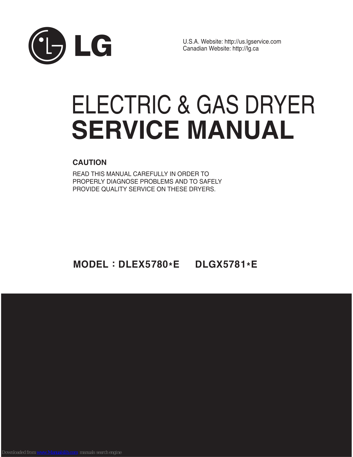 LG DLGX5781 Service Manual