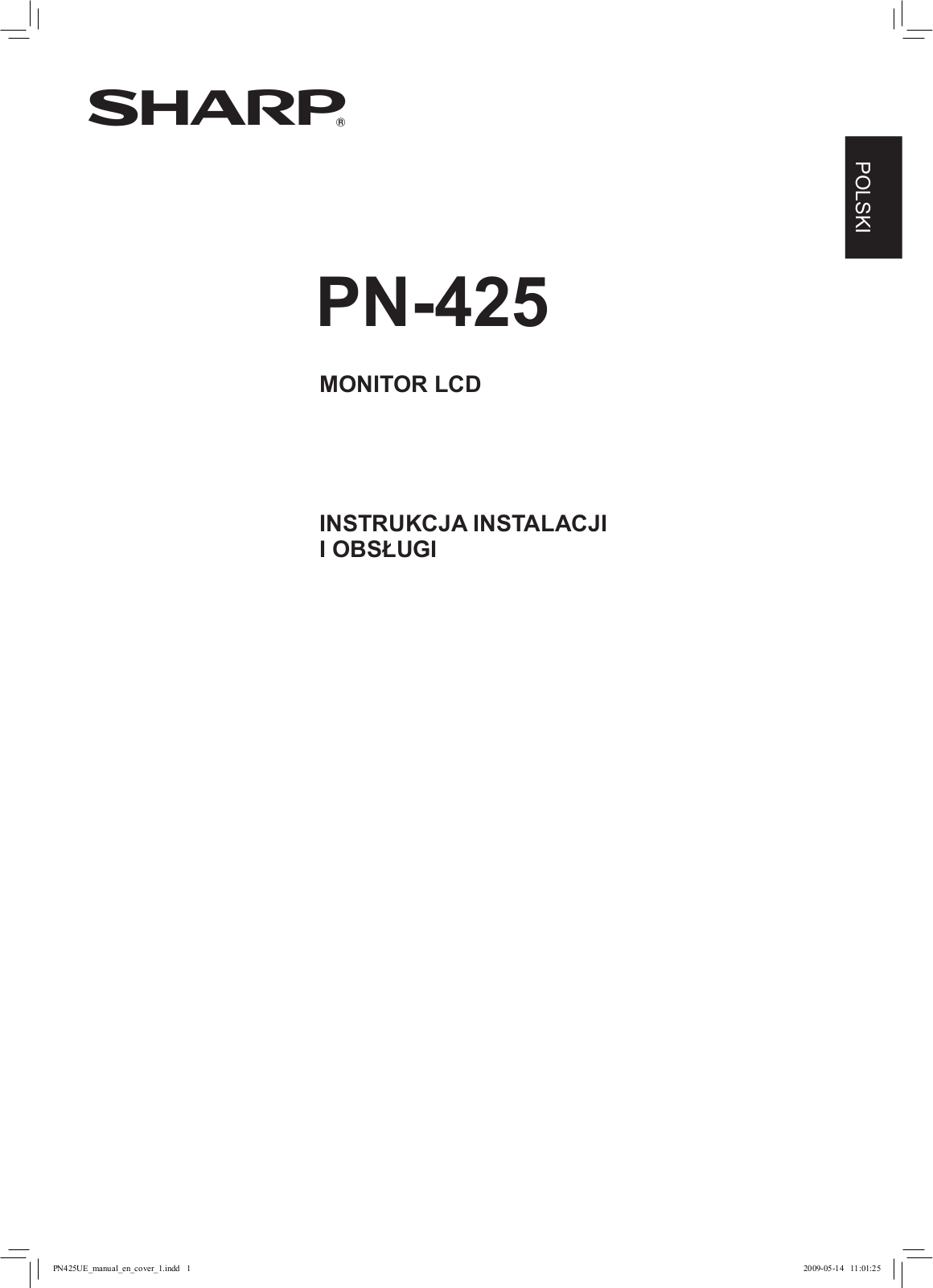 Sharp PN-425 User Manual