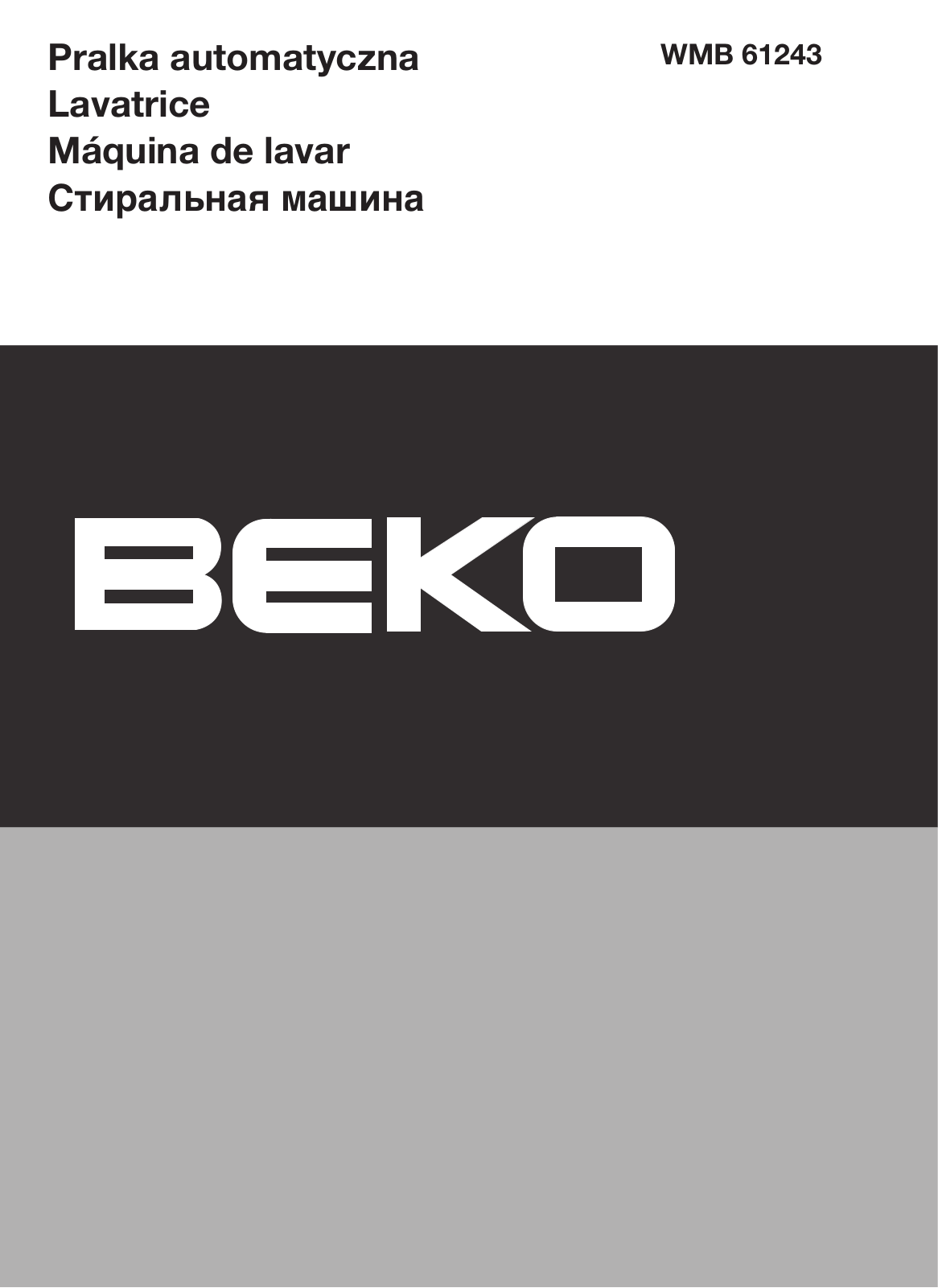 Beko WMB 61243 User Manual