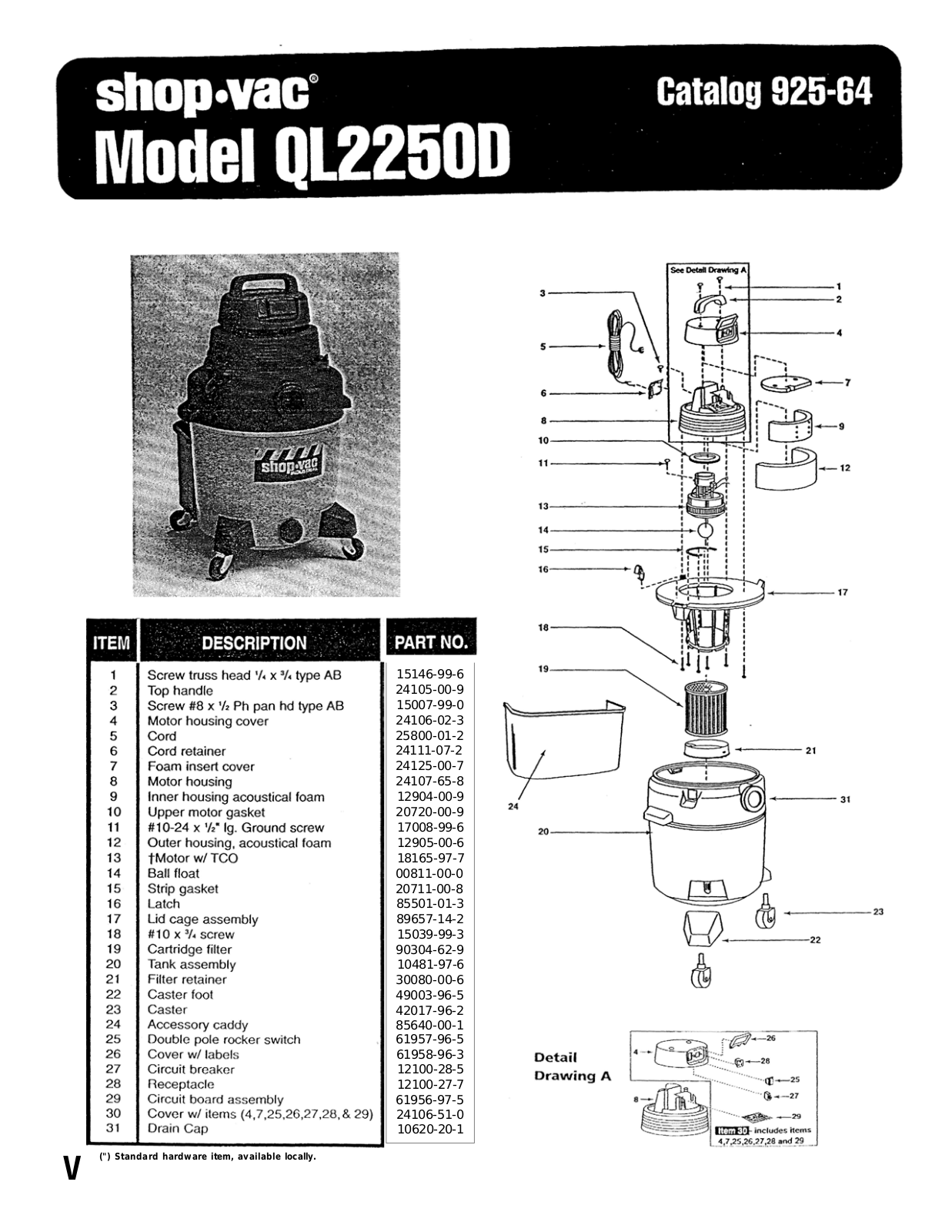 Shop Vac Ql2250d Owner's Manual