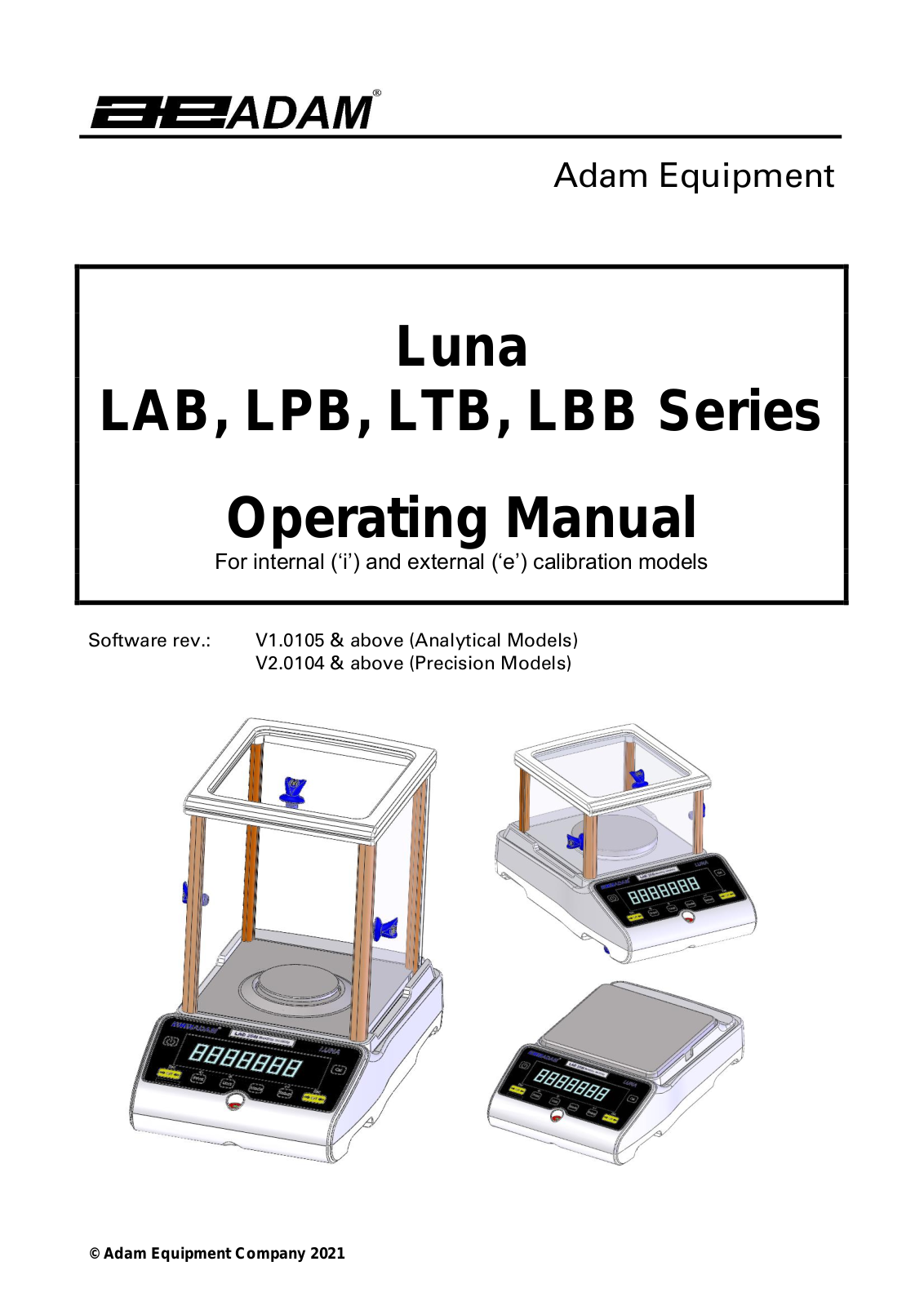 Adam Equipment Luna User Manual