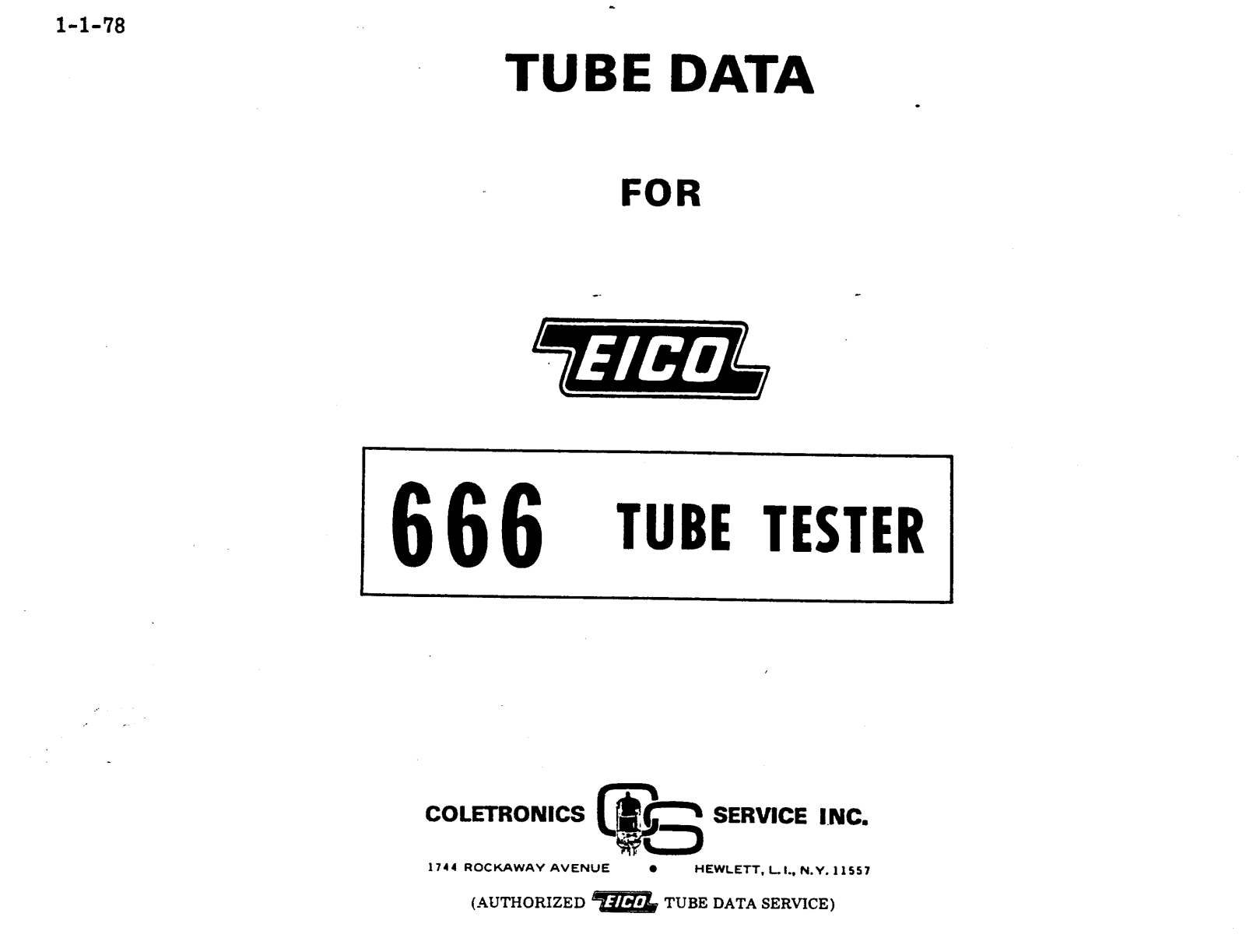 EICO 666 User Manual