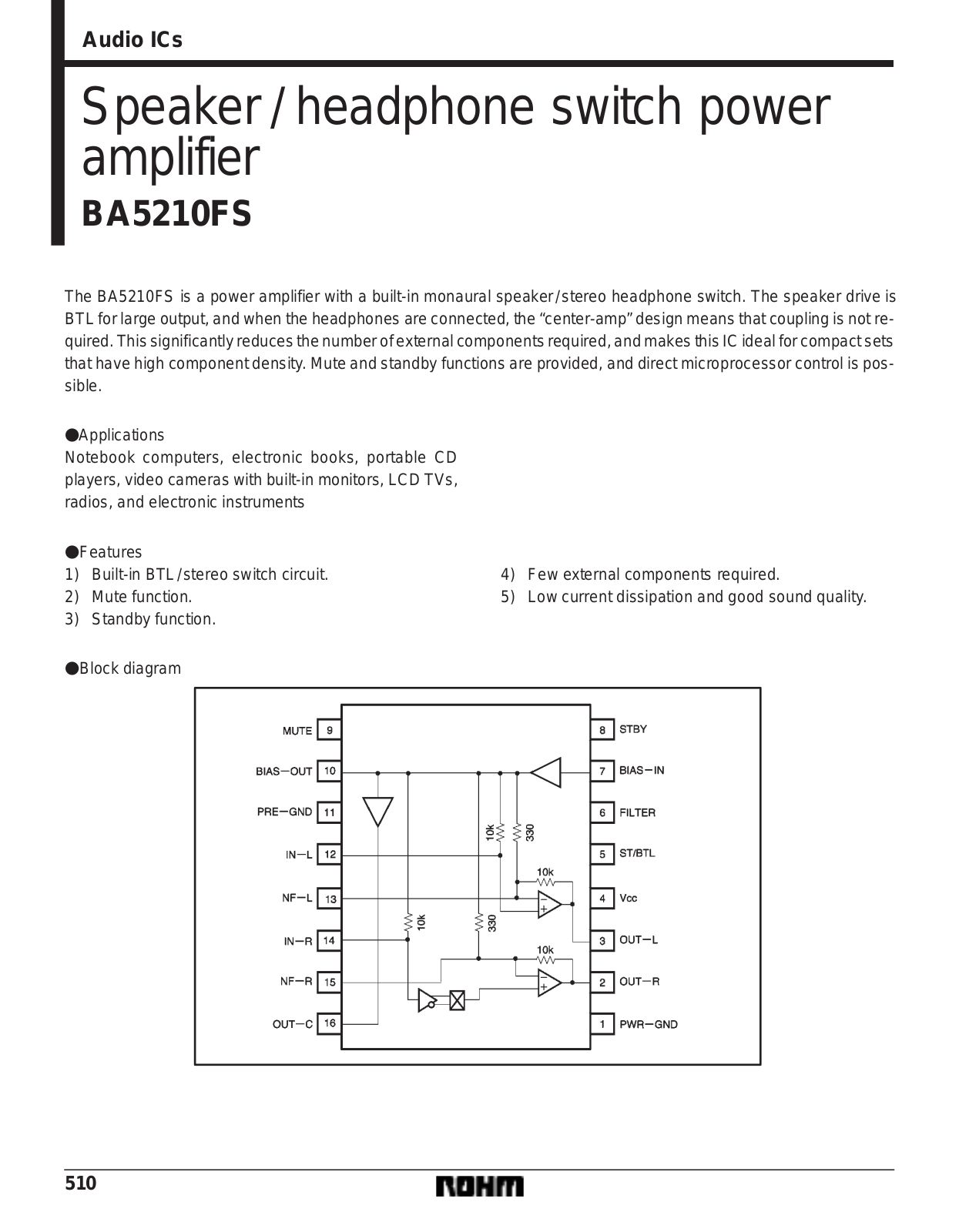 ROHM BA5210FS Datasheet