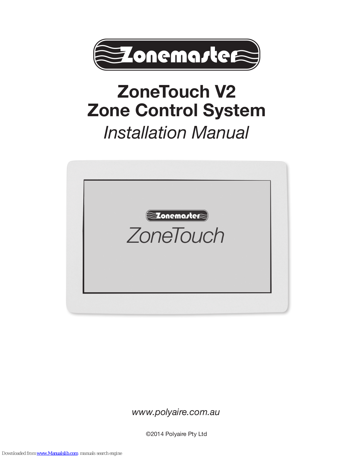 Polyaire Zonemaster ZoneTouch V2 Installation Manual