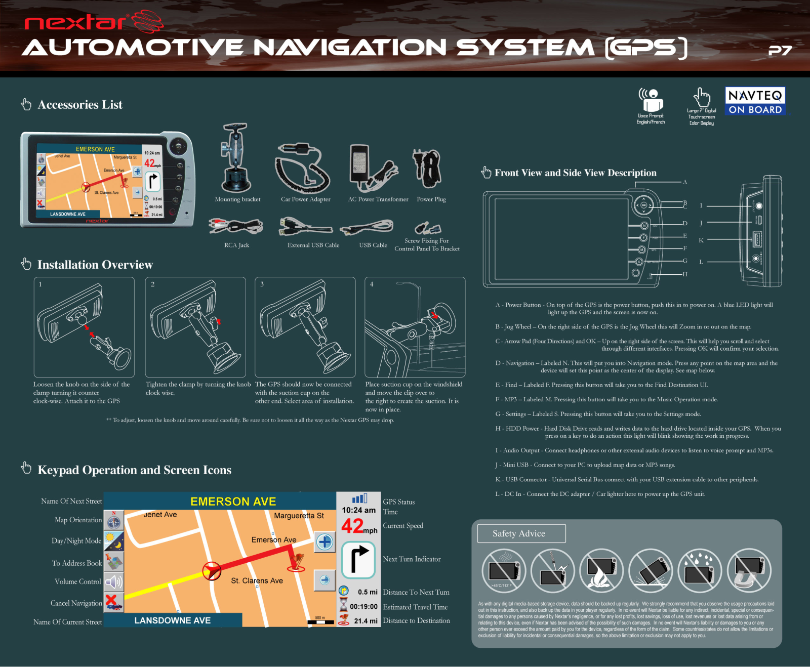 Nextar P7 User Manual