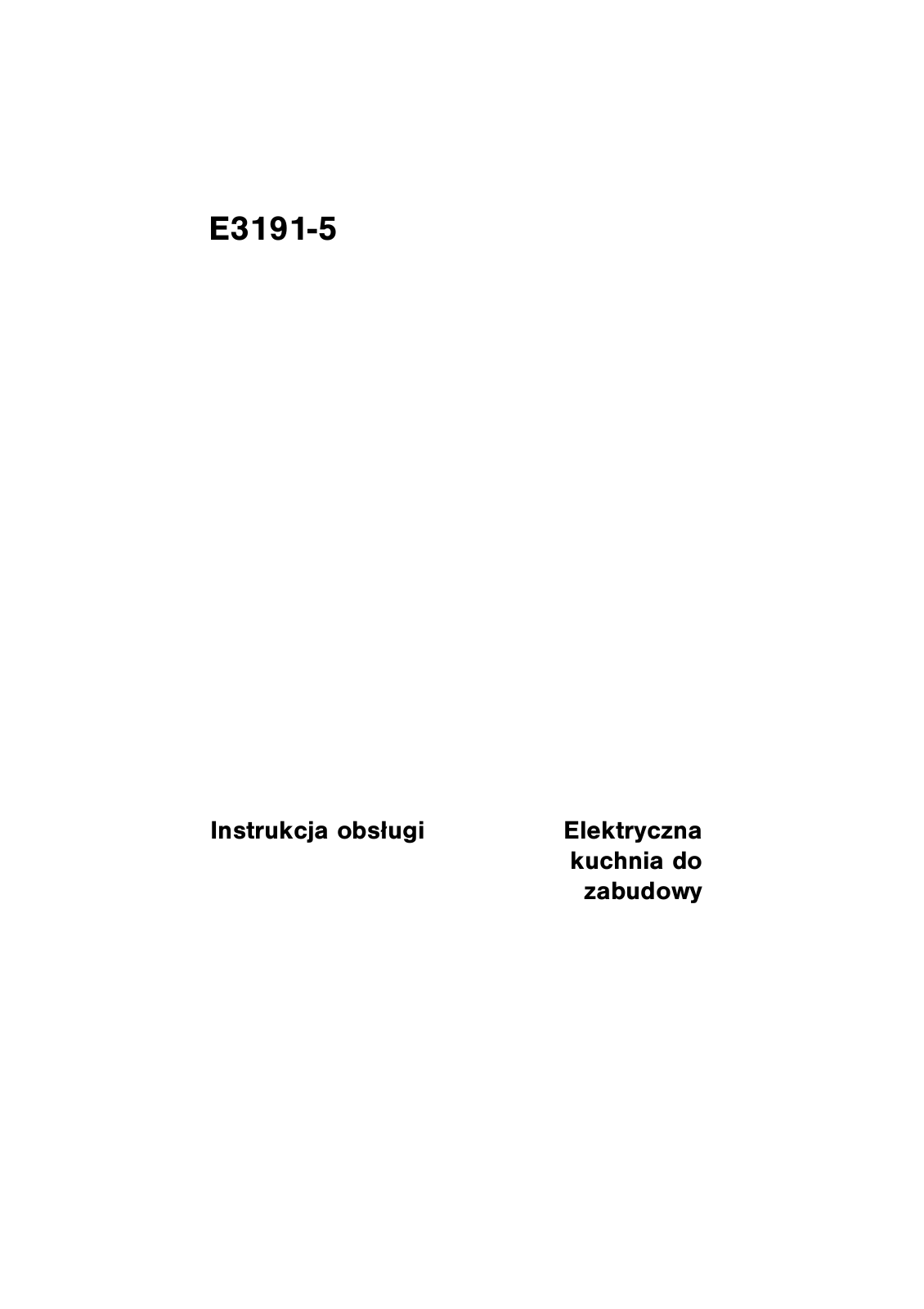 AEG E3191-5-M User Manual