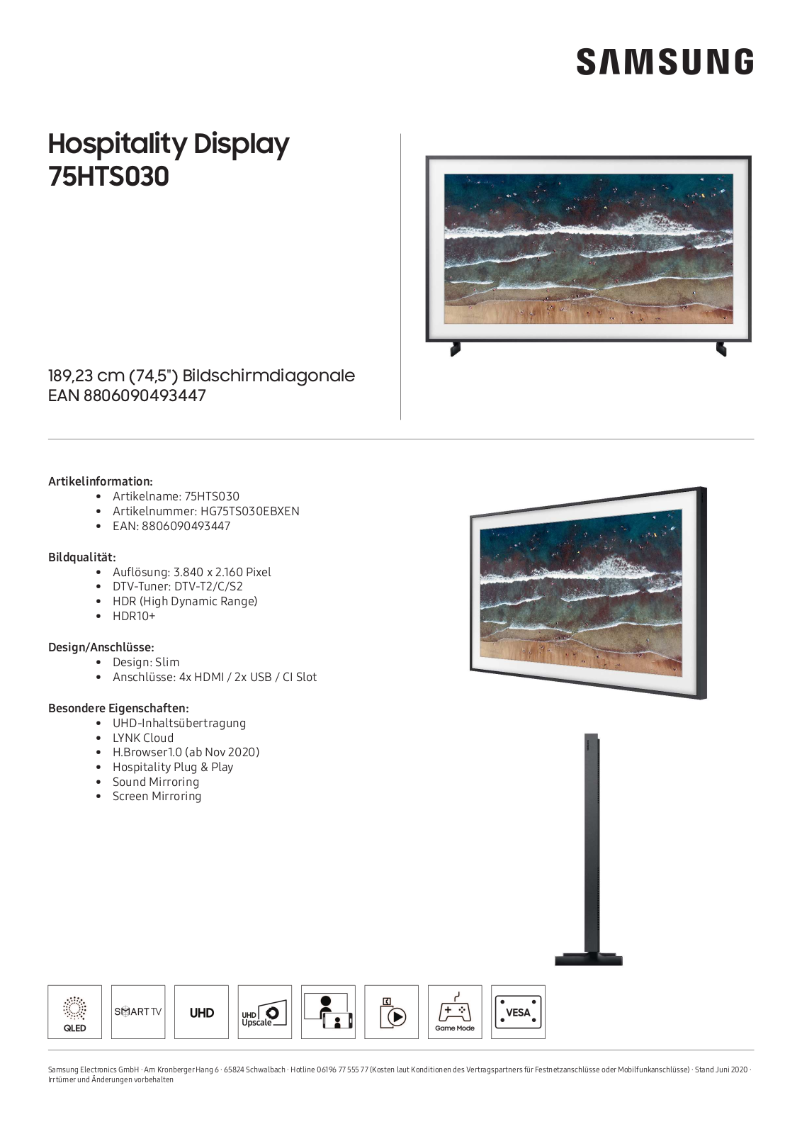 Samsung HG75TS030 User Manual