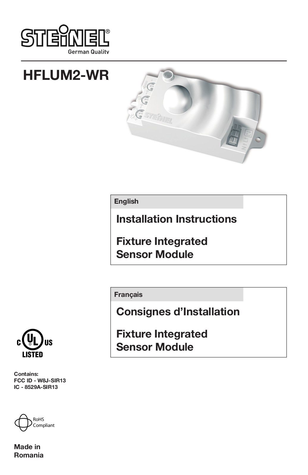 STEINEL HFLUM2-WR User Manual