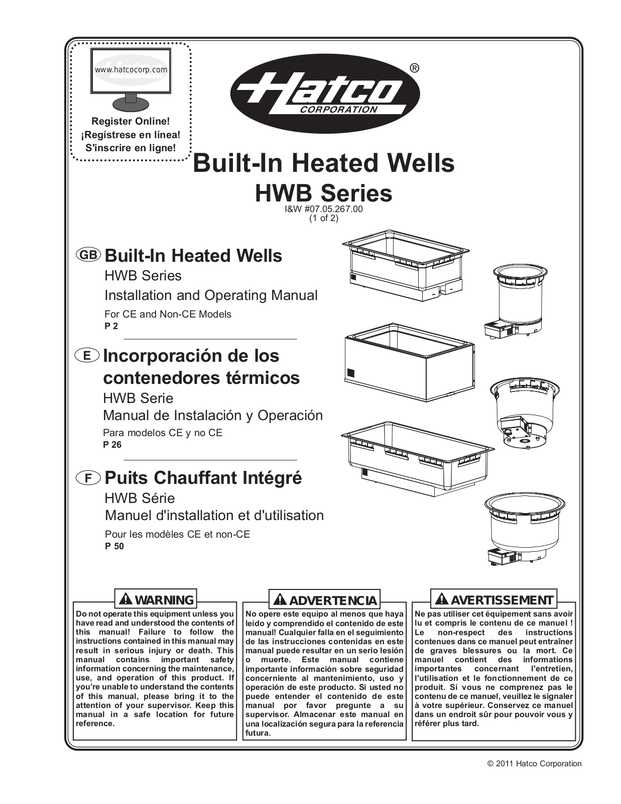 Hatco HWBH-43DA Installation Manual