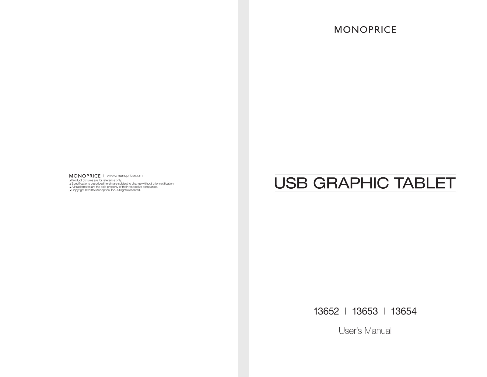 Monoprice 13652, 13653, 13654 User Manual