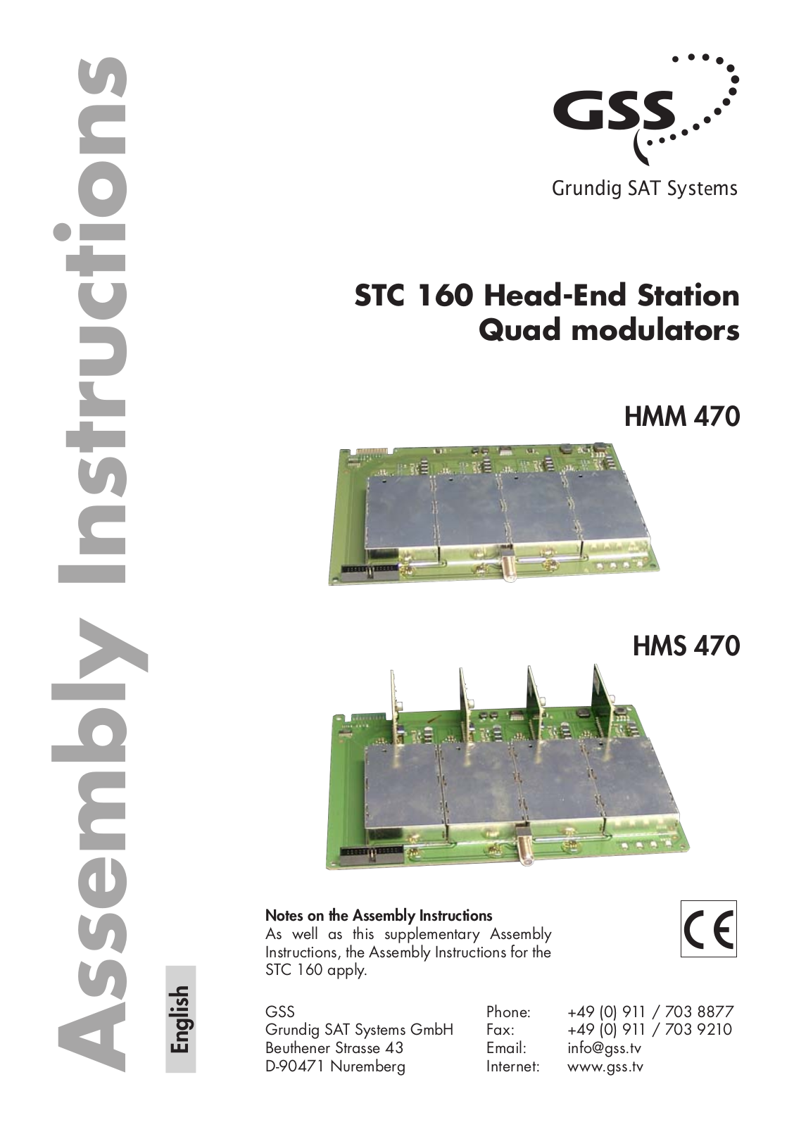 Grundig HMM 470, STC 160, HMS470 User Manual