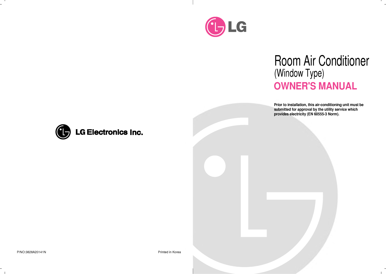 Lg LWC186MGAB3 User Manual