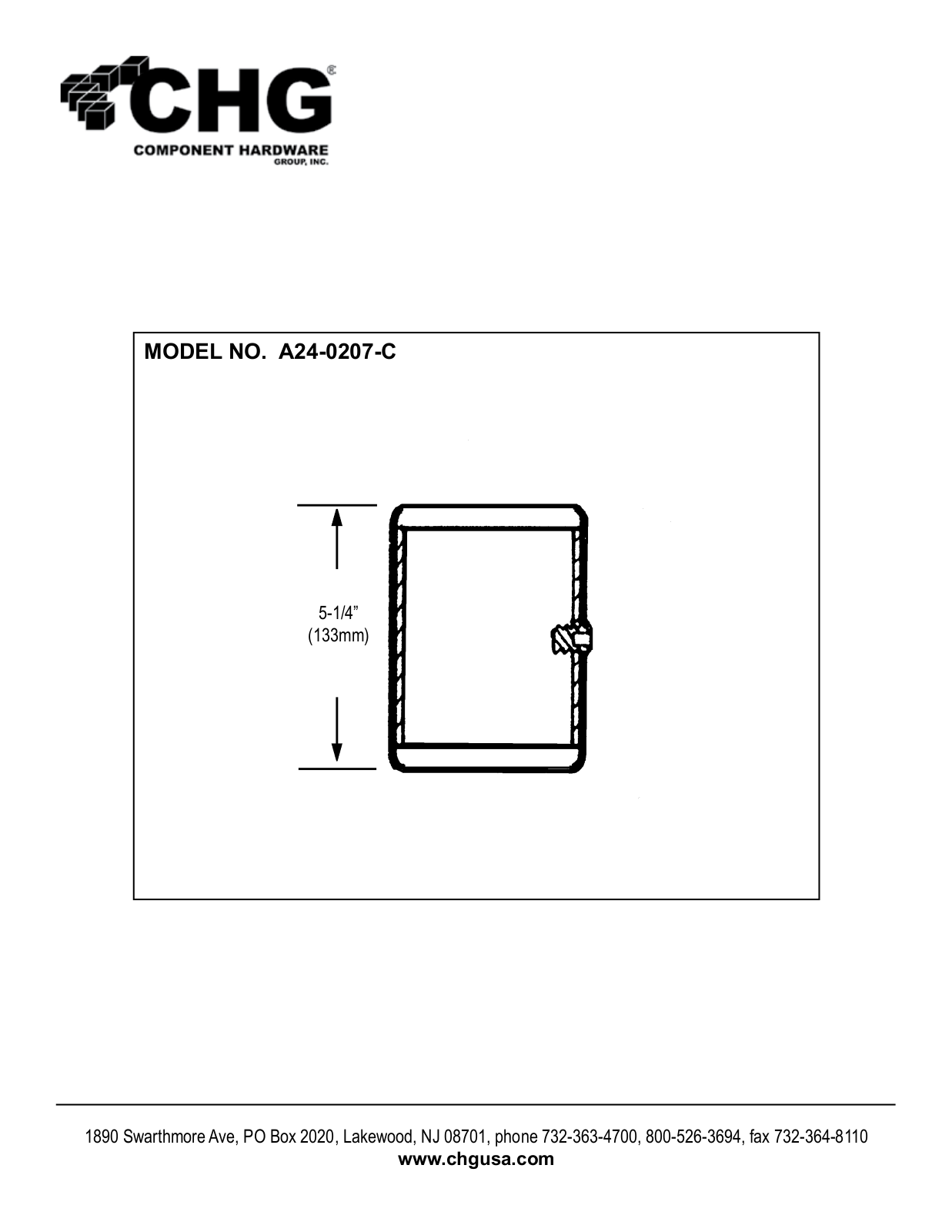 Component Hardware A24-0207-C User Manual