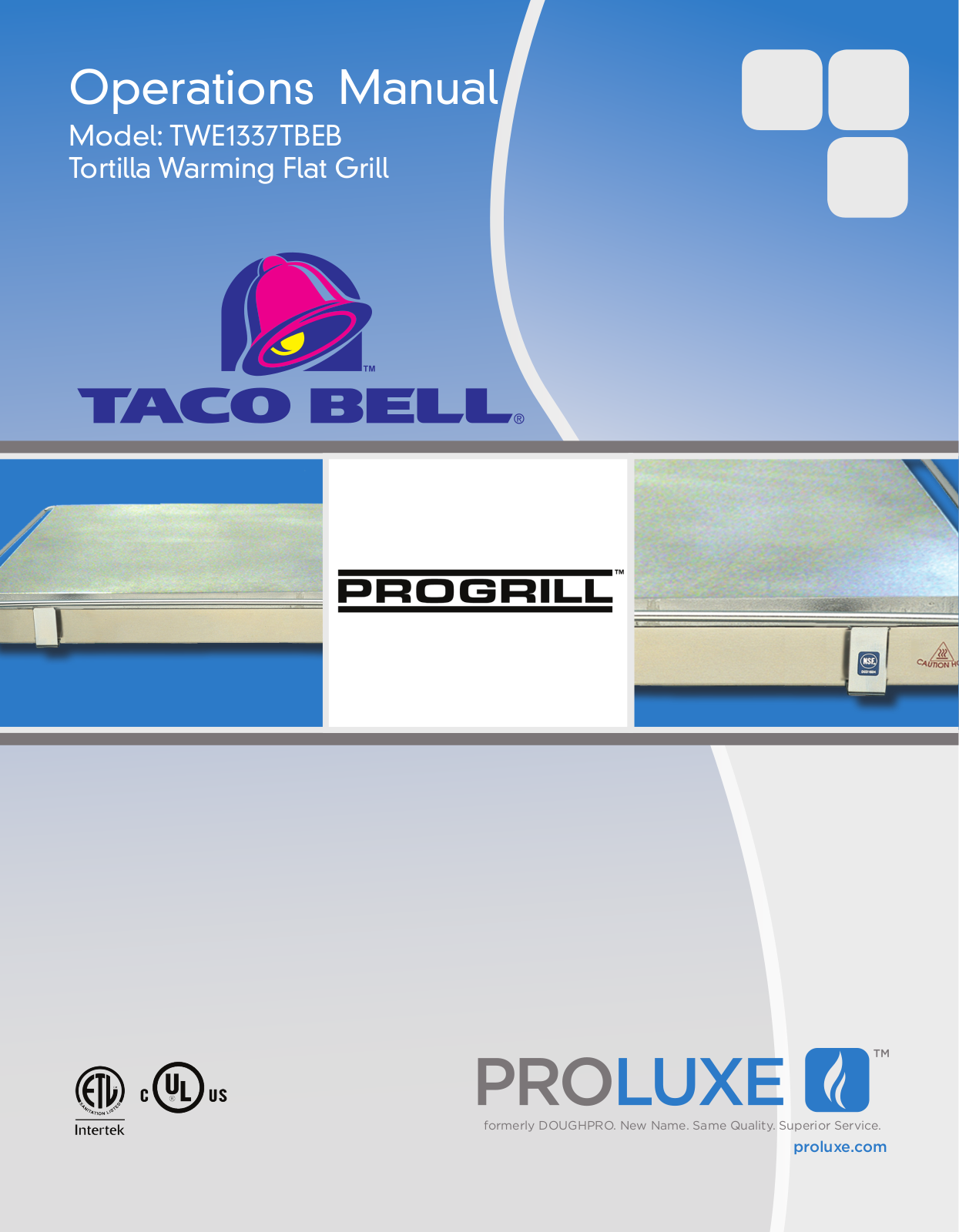 Doughpro Proluxe TWE1337TBEB User Manual