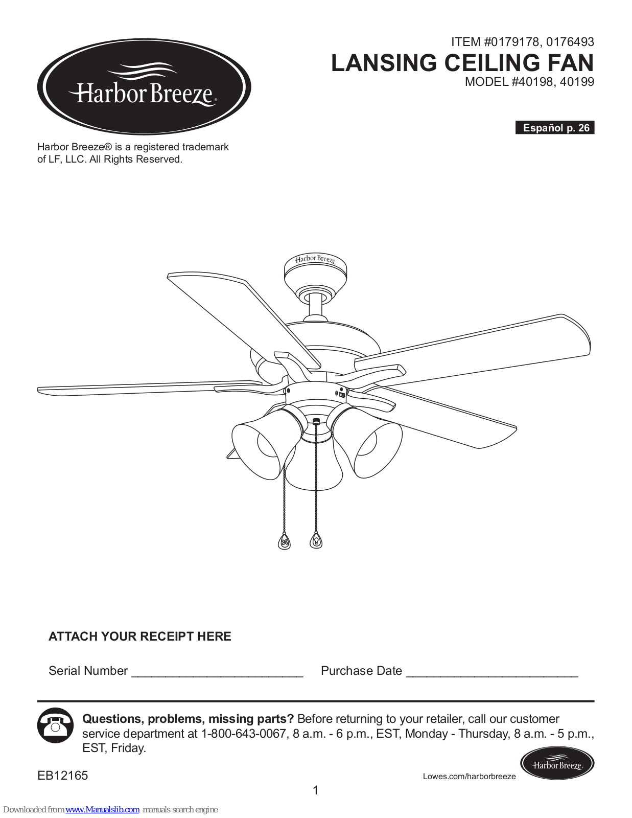 Harbor Breeze 40198, 40199 Installation Manual