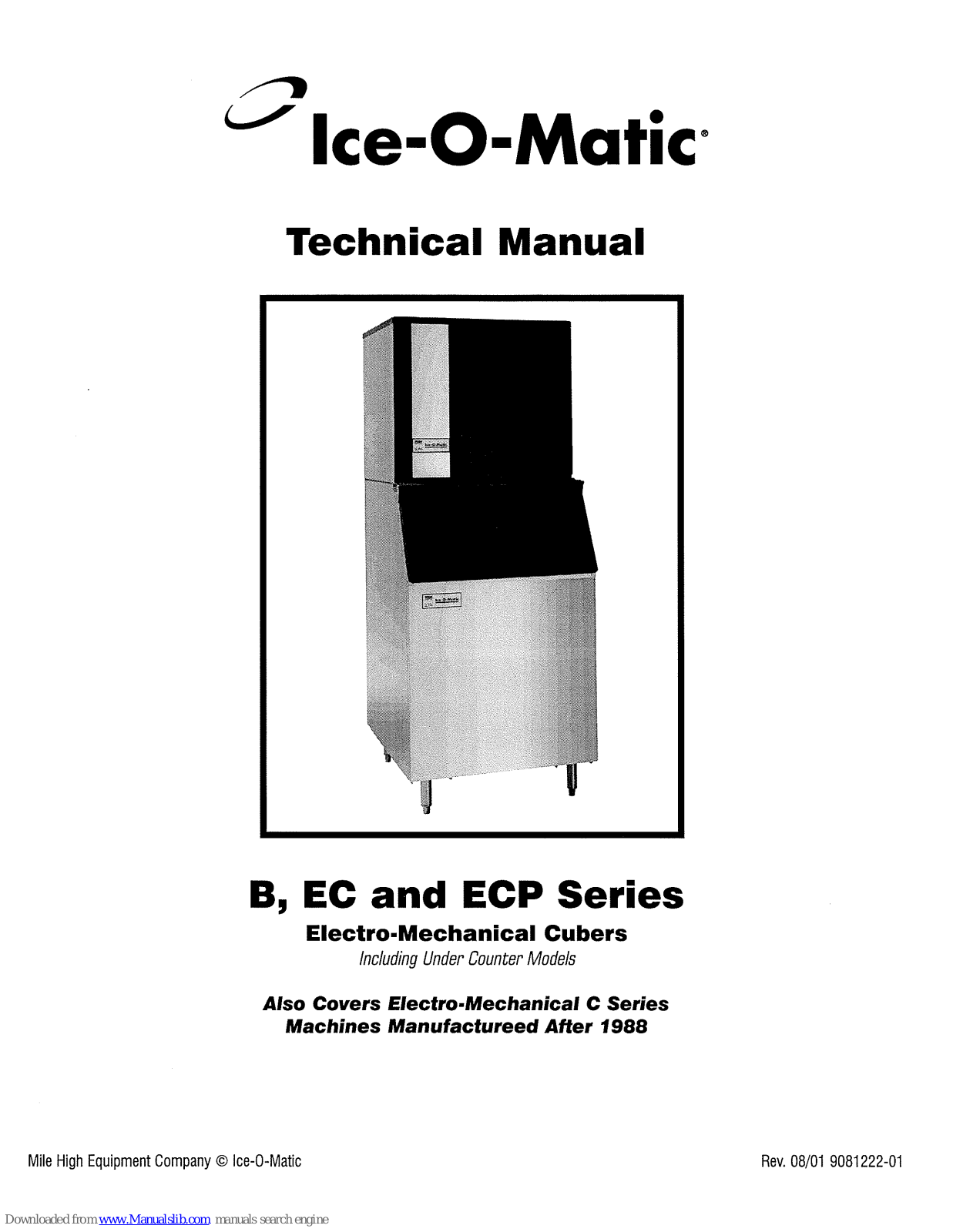 Ice-O-Matic EC 40 0 HAP Bl Technical Manual