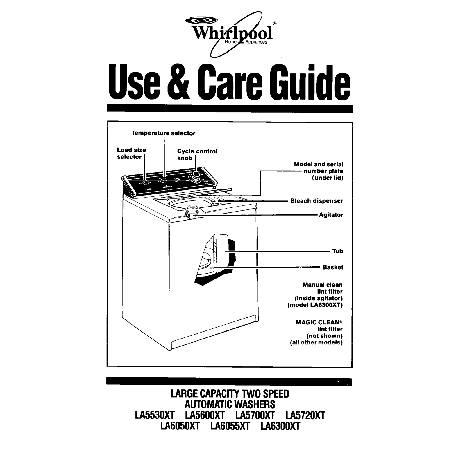 Whirlpool LA6055XT, lA56OOXT, LA57OOXT, LA572OXT User Manual - ManualMachine.com