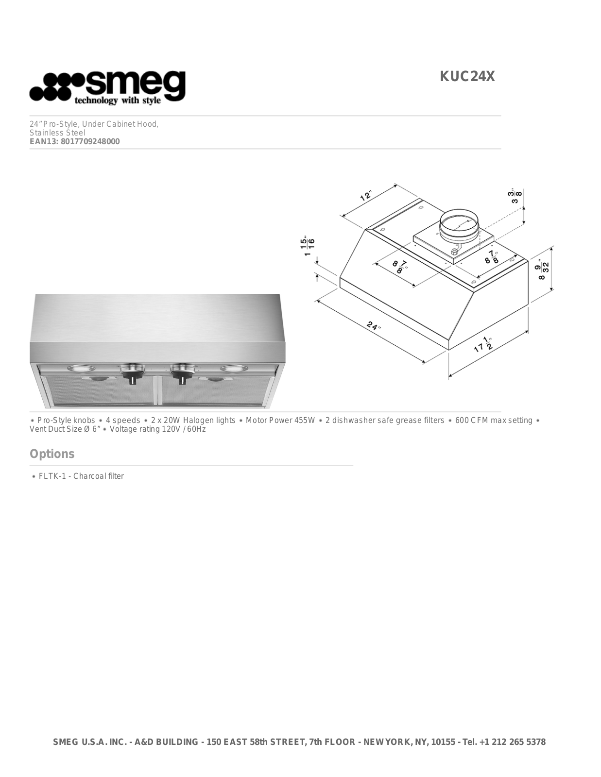 Smeg KUC24X User Manual