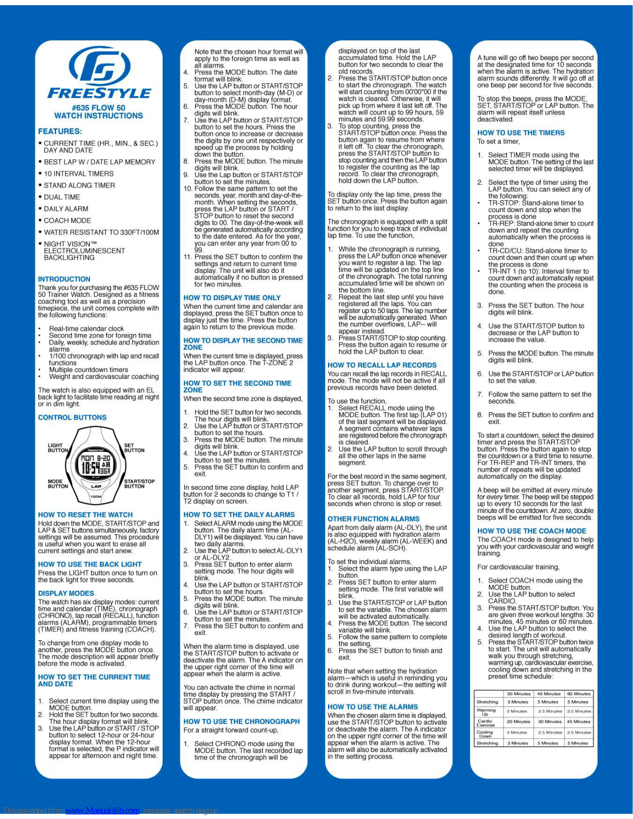 Freestyle 635 Flow 50 Instructions Manual - ManualMachine.com