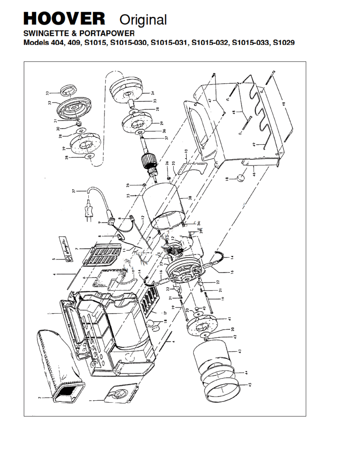 Hoover S1015-031, S1015, S1015-033, S1015-032, S1015-030 Owner's Manual