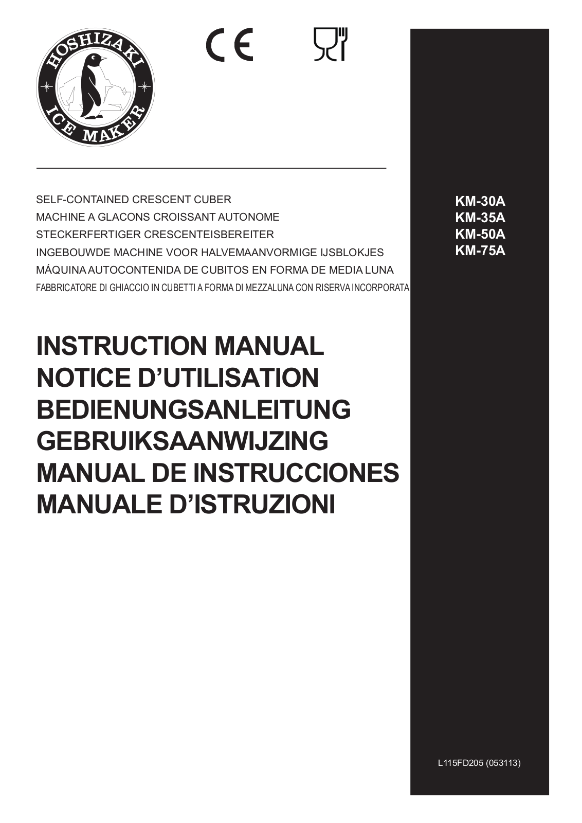 Hoshizaki KM30A User Manual