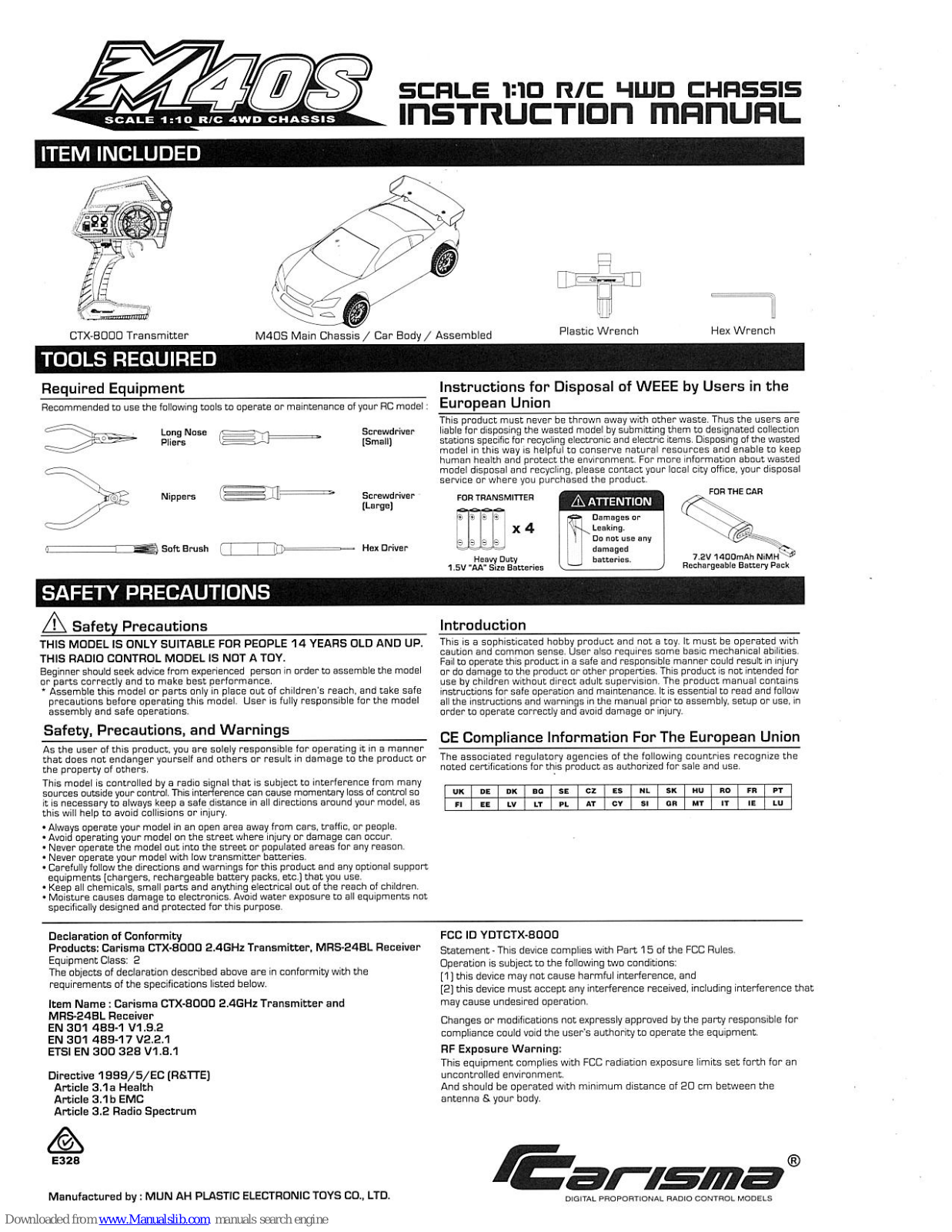 Carisma M4OS Instruction Manual