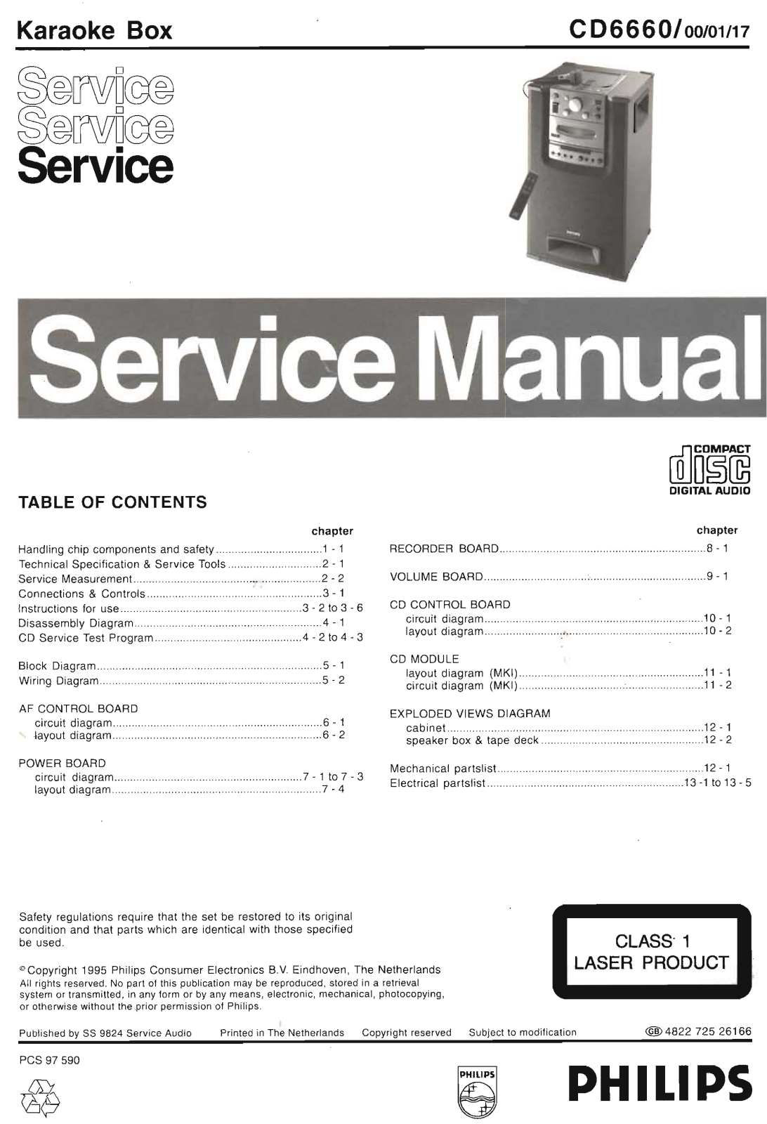 Philips CD-6660 Service Manual