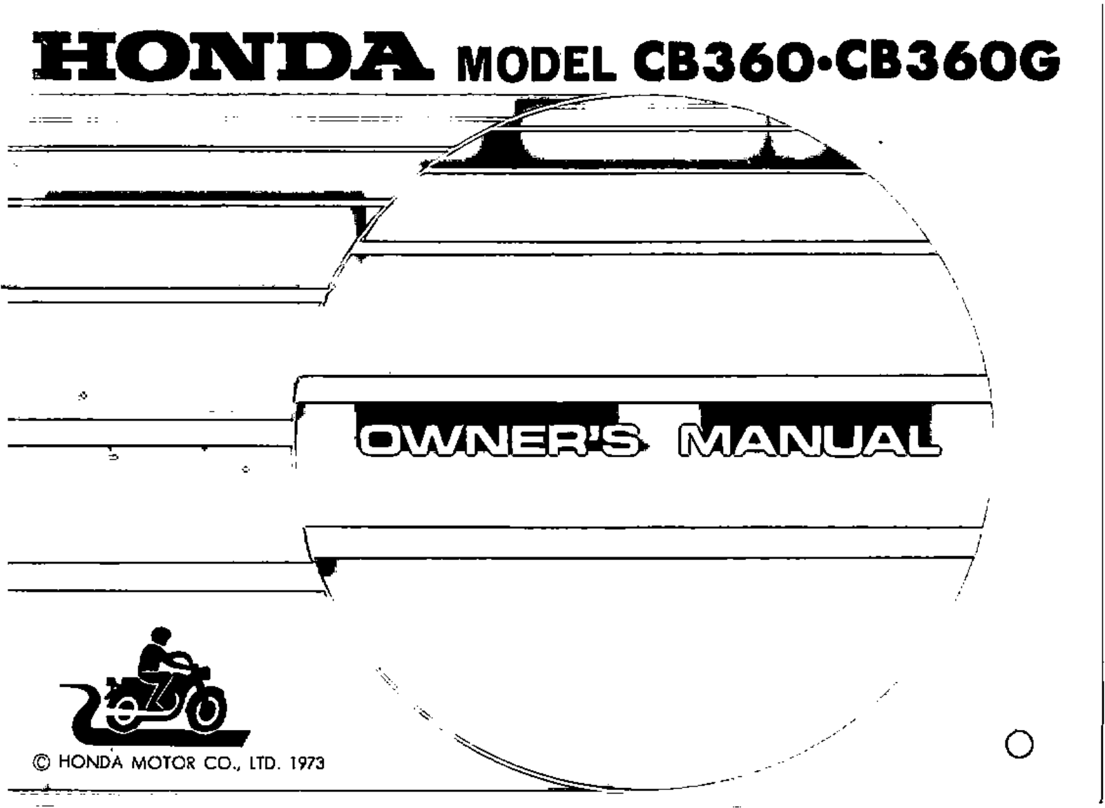 Honda CB360, CB360G 1973 Owner's Manual