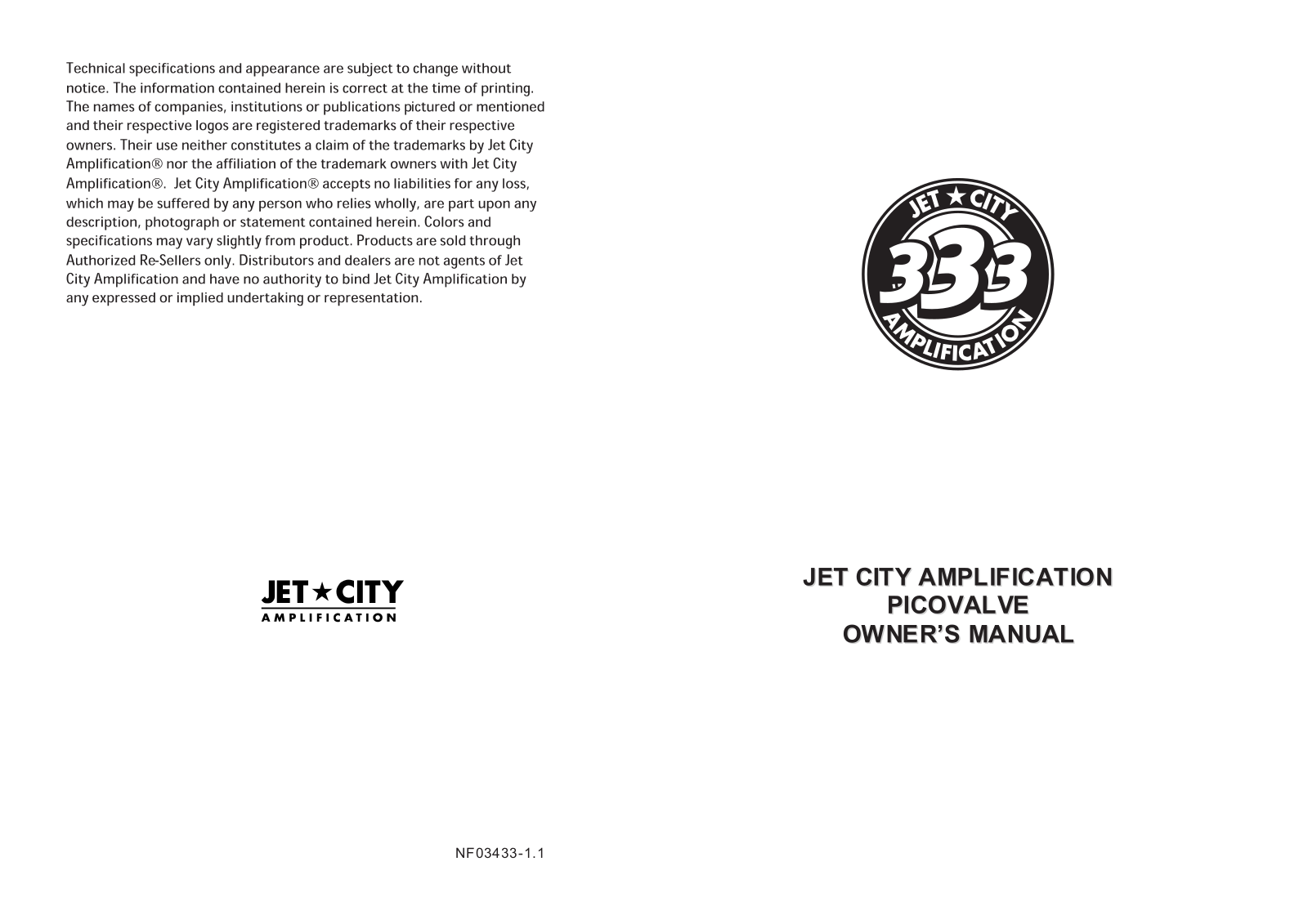 Jet City PicoValve User Manual