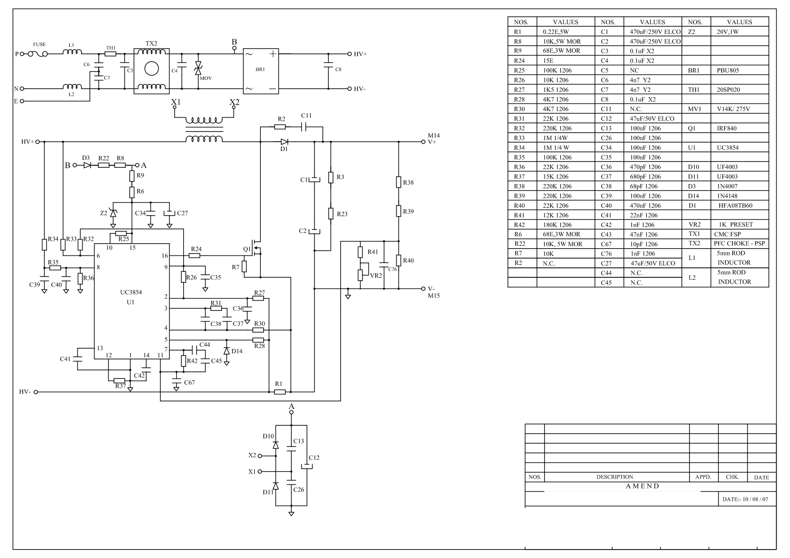 VOLTCRAFT PSP 12010 CIRCUIT Diagram