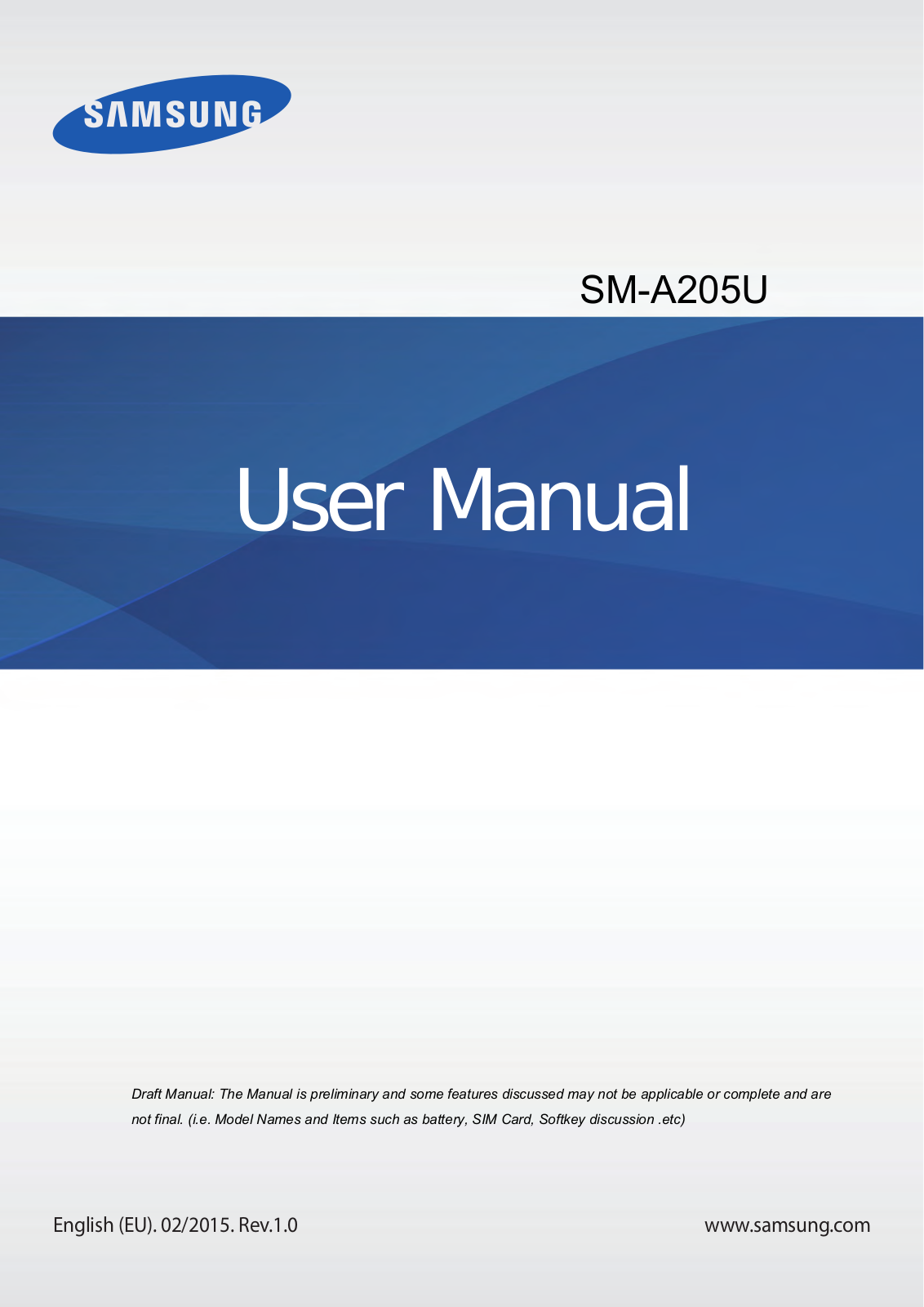 Samsung SMA205U Users Manual