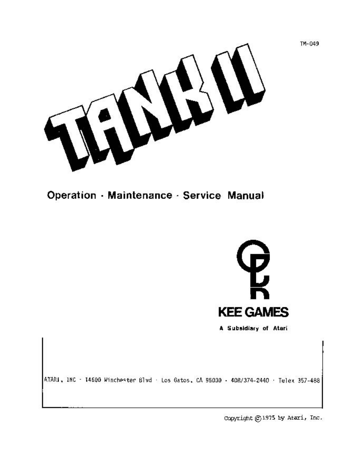 atari TM-049 User Guide