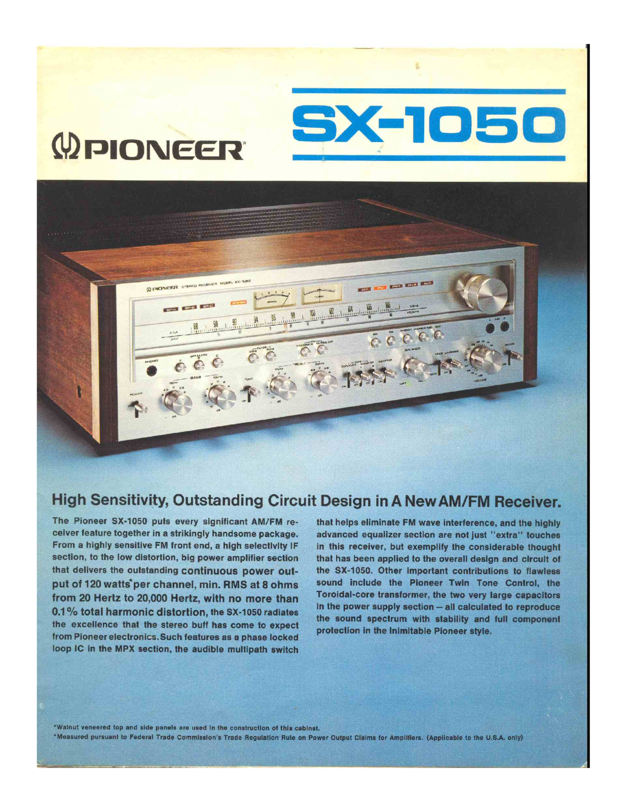 Pioneer SX-1050 Brochure