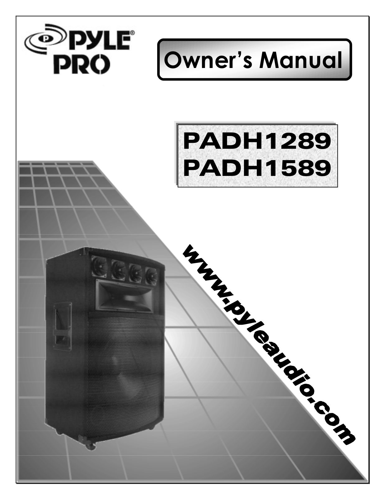 PYLE Audio PADH1589, PADH1289 User Manual