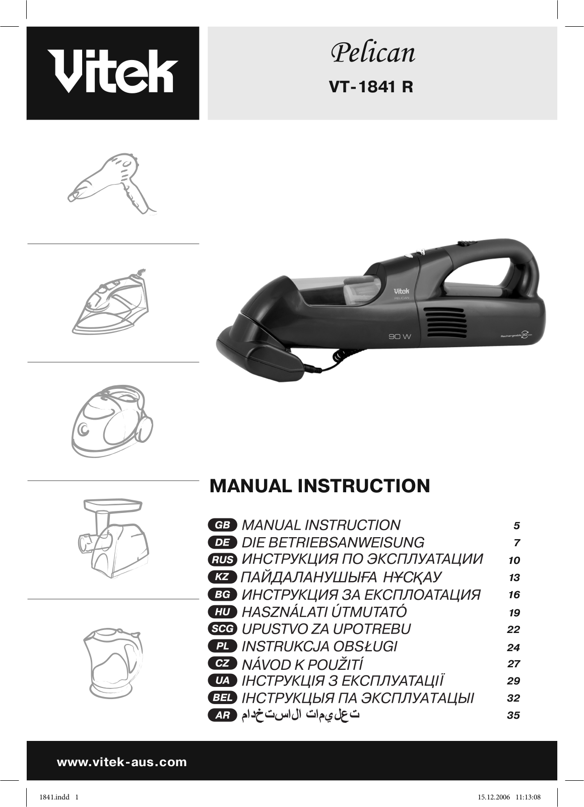 Vitek VT-1841 R User manual