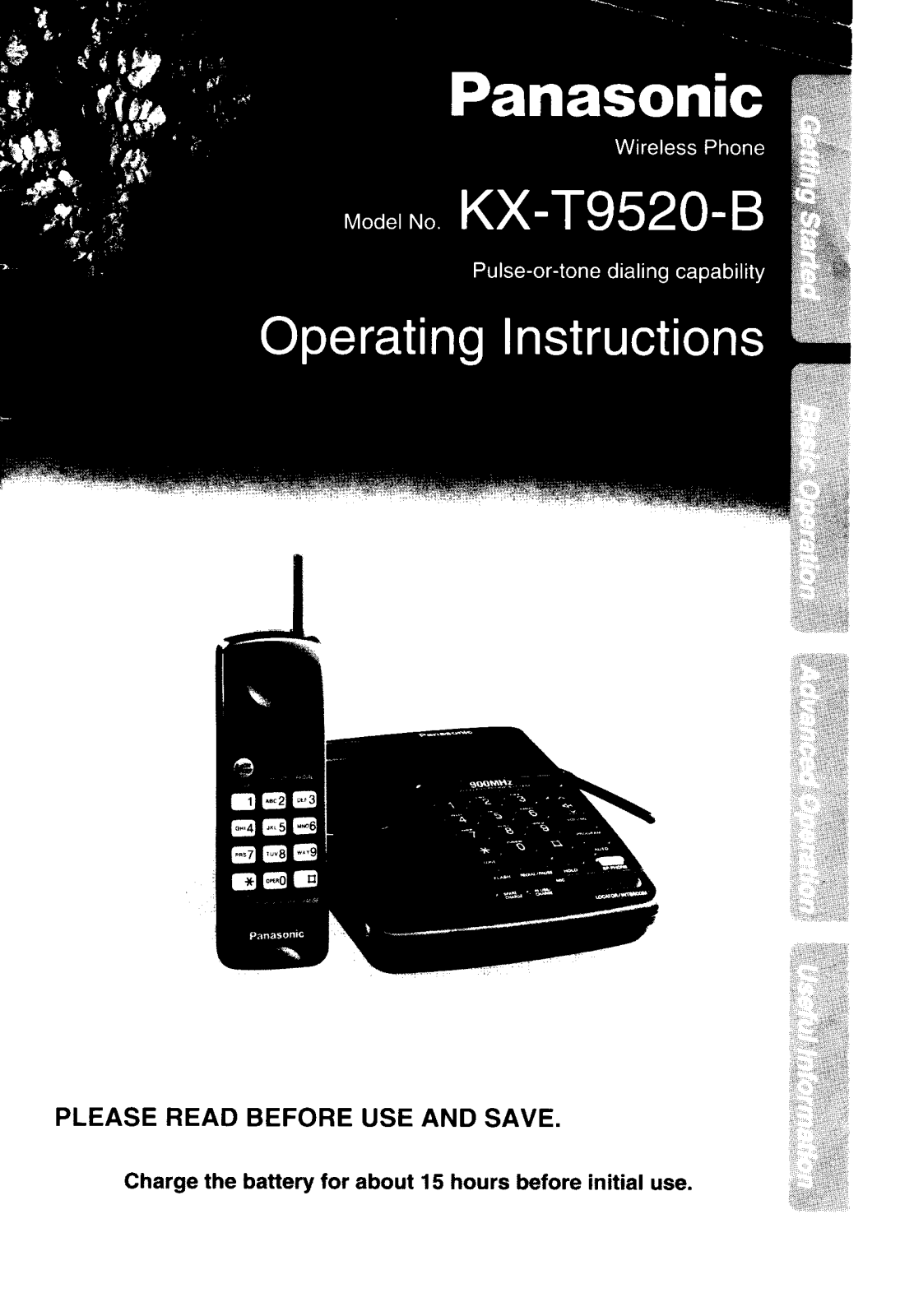 Panasonic kx-t9520 Operation Manual