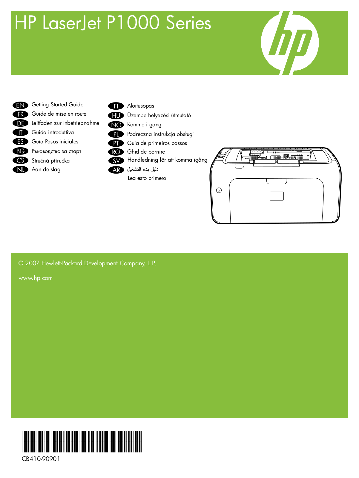 COMPAQ LASERJET P1000, LASERJET P1009 User Manual