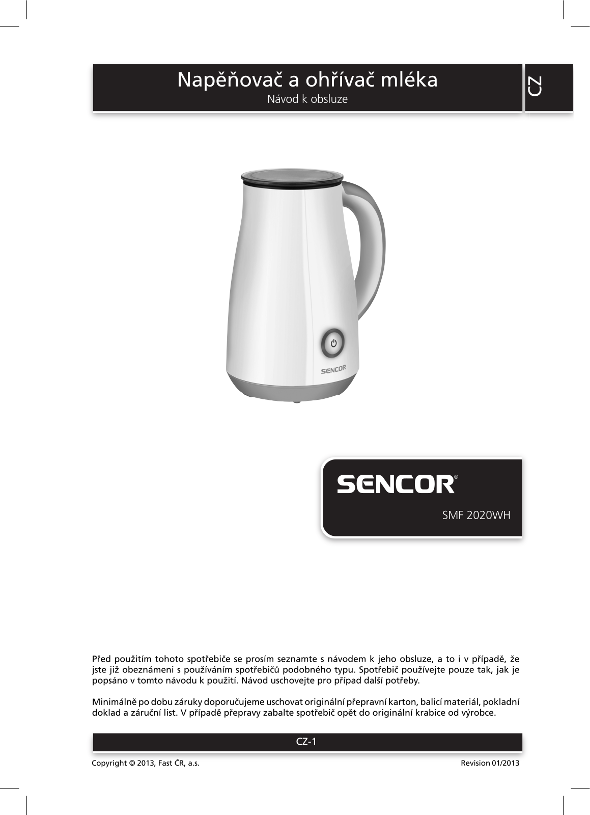 Sencor SMF 2020WH User Manual