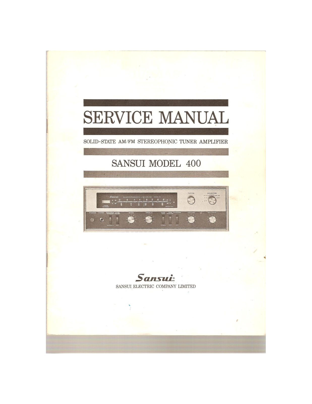 Sansui 400 Service manual