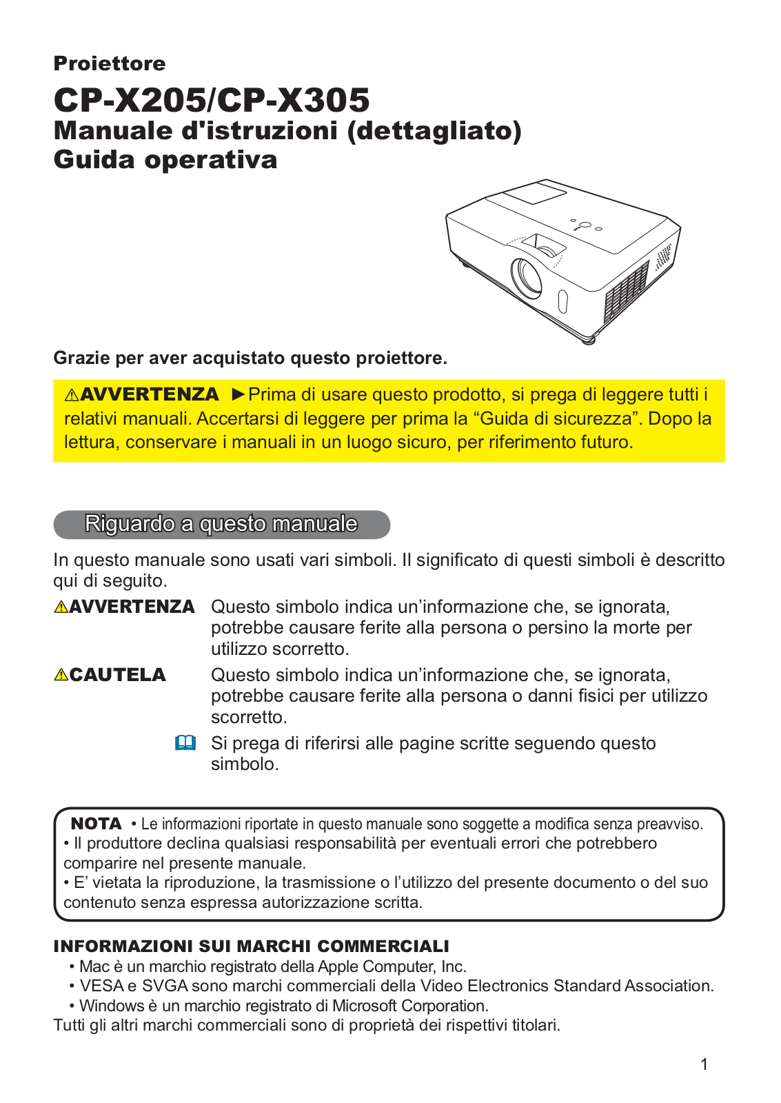 Hitachi CP-X305EF, CP-X205WF User Manual