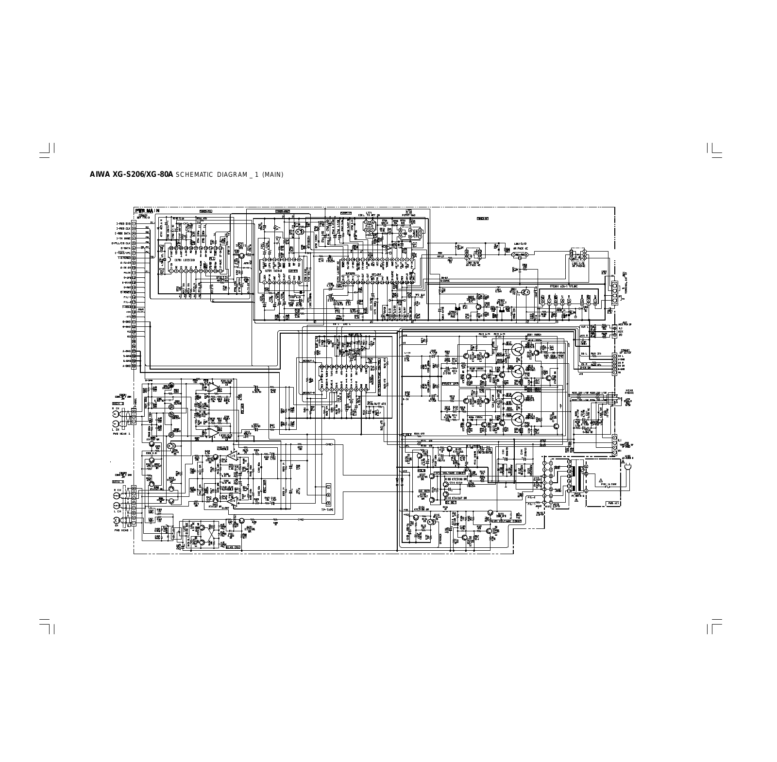 Aiwa XG-80-A, XGS-206 Schematic