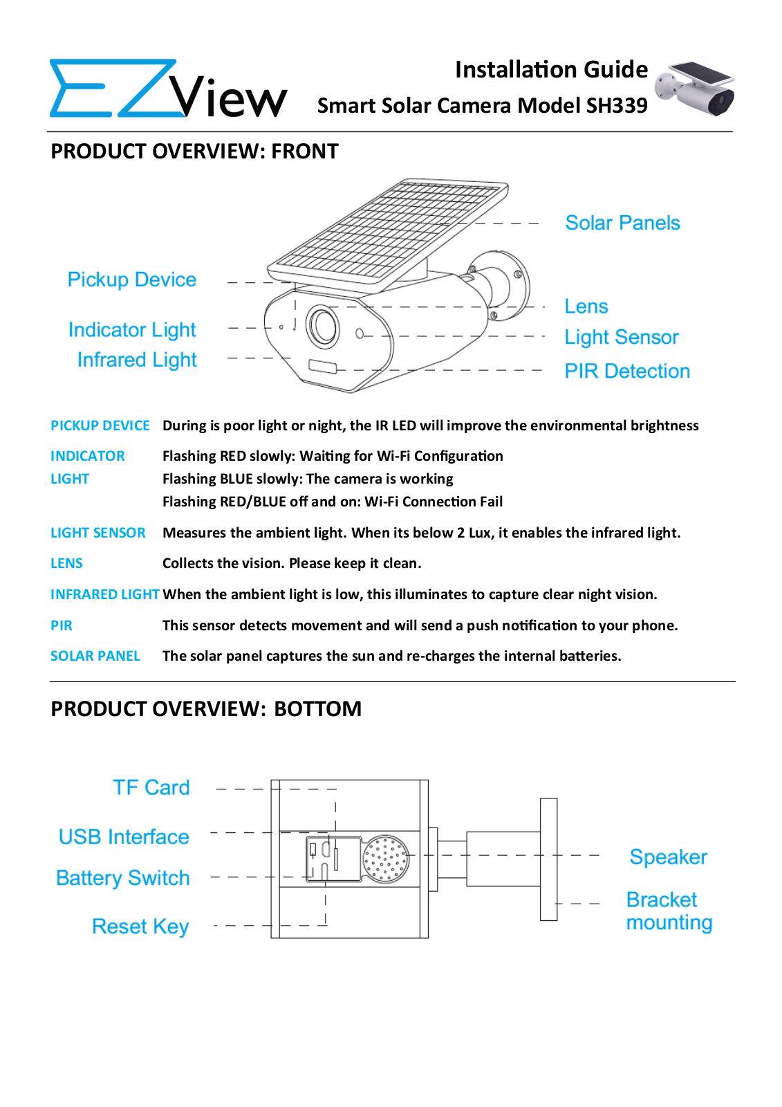 EZView SH339, SH346 Installation Manual