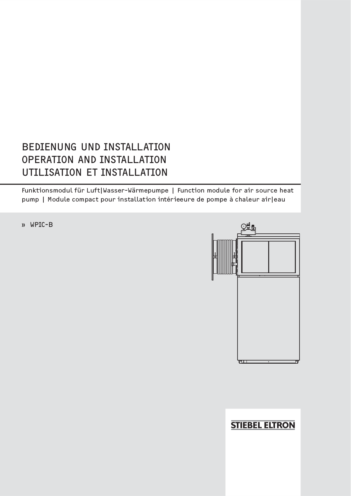 STIEBEL ELTRON WPIC-B Operating And Installation