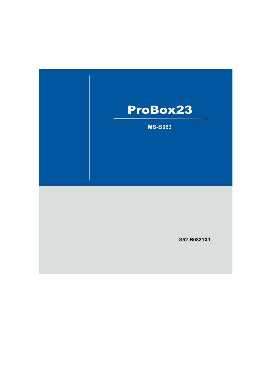 MSI PROBOX23 User Manual